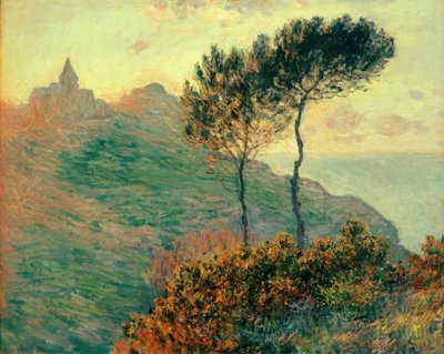 Die Kirche von Varengeville im Gegenlicht von Claude Monet